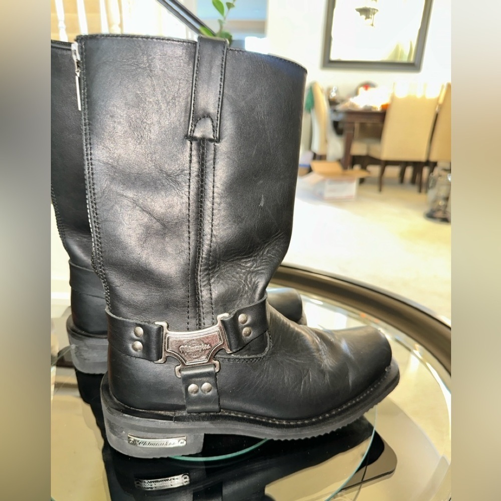 Milwaukee Motorcycle Boots MB210 – Women's Size 9 Black Leather Engineer Biker